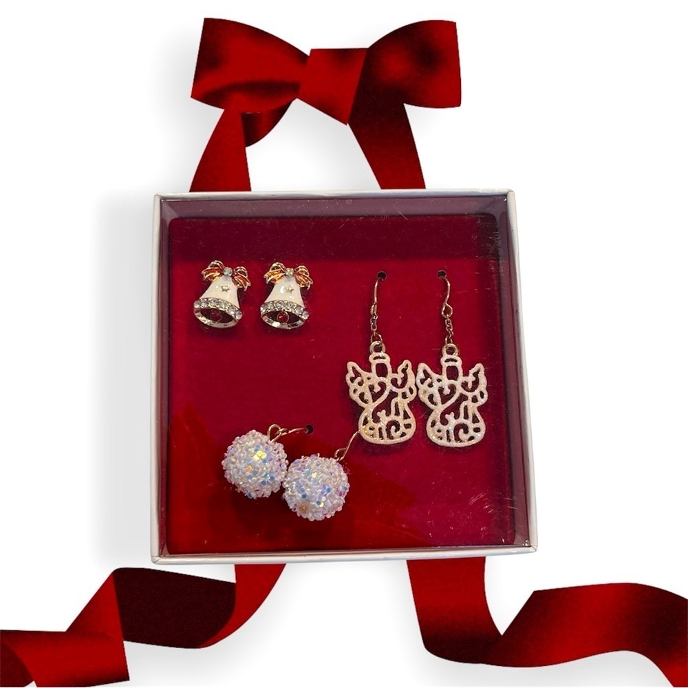 NWT Joe Fresh/ Christmas earrings/ Angels/  Bells/ Snowballs